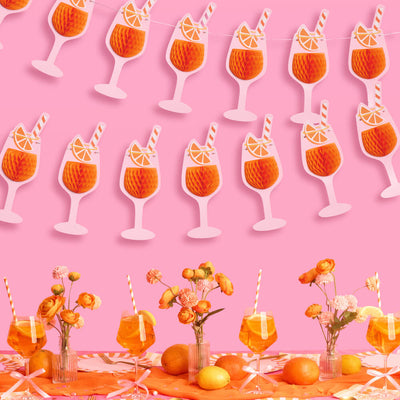 Spritz Accordion Banner - orange party banner
