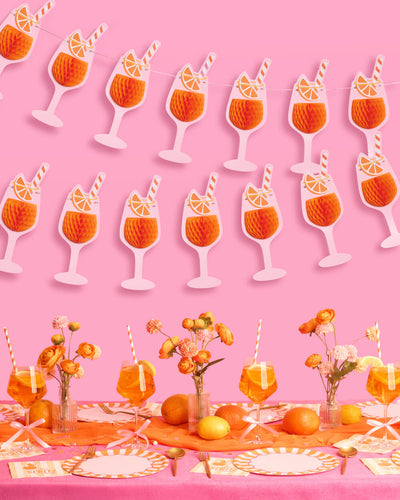 Spritz Accordion Banner - orange party banner