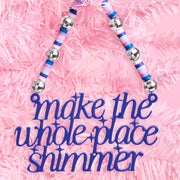 Bejeweled Ornament - glossy blue ornament