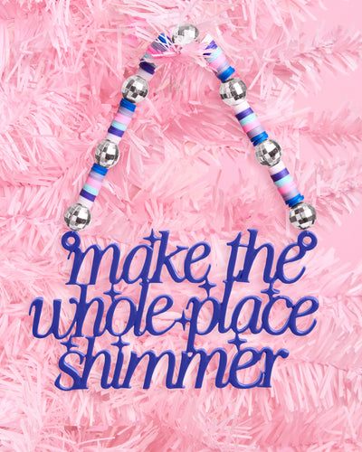 Bejeweled Ornament - glossy blue ornament