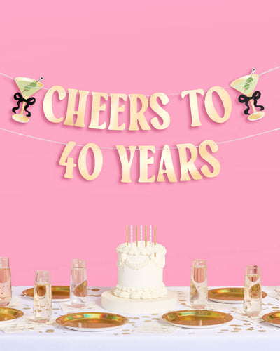 Cheers to 40 Years Banner Bundle