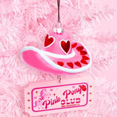 Pink Pony Club Ornament - glass ornament
