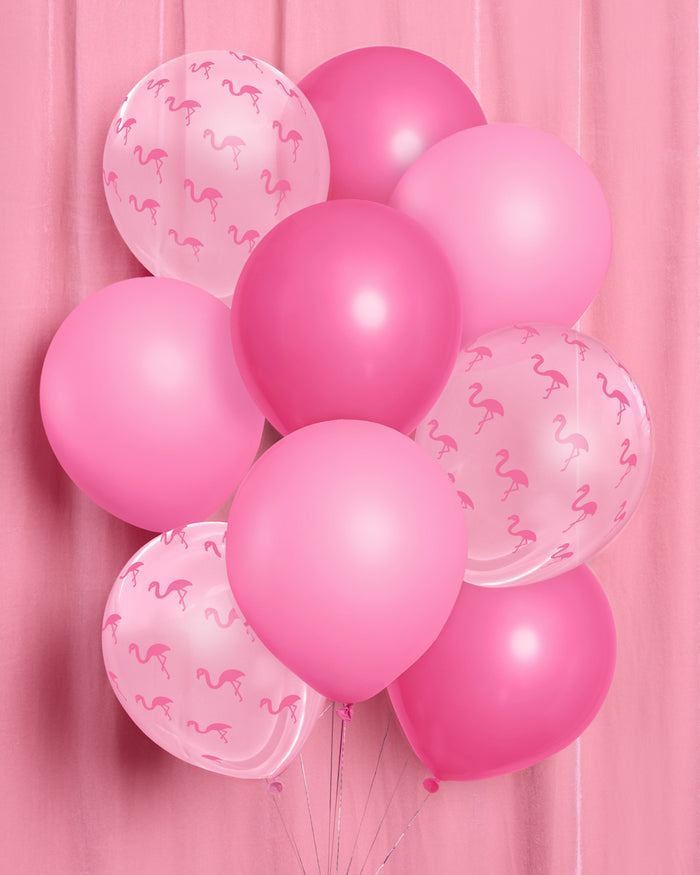 Flamingo Pink Balloons - 24 latex balloons