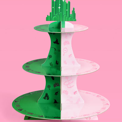 Emerald City Cupcake Tower - 3 tiered display
