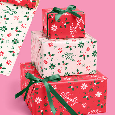 Naughty or Nice? Wrapping Paper - double sided paper roll