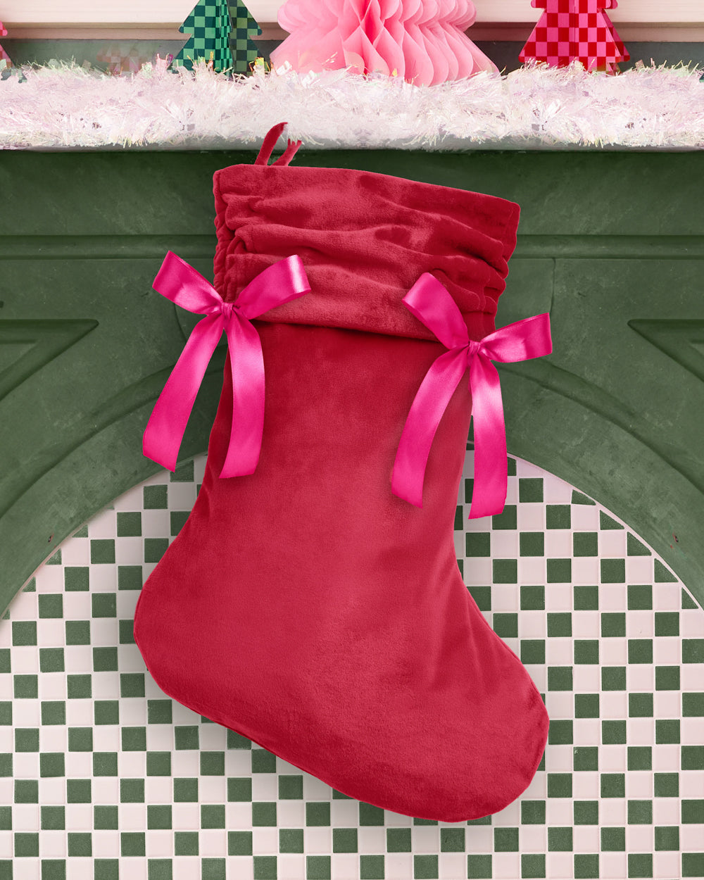 Velvet Stocking - ruched stocking