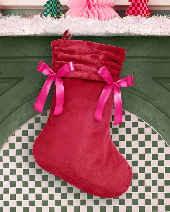 Velvet Stocking - ruched stocking