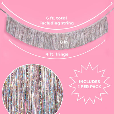 Shimmer Fringe - iridescent banner