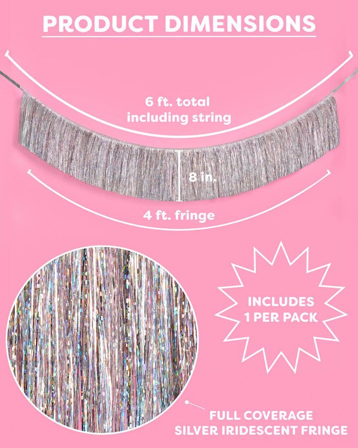 Shimmer Fringe - iridescent banner