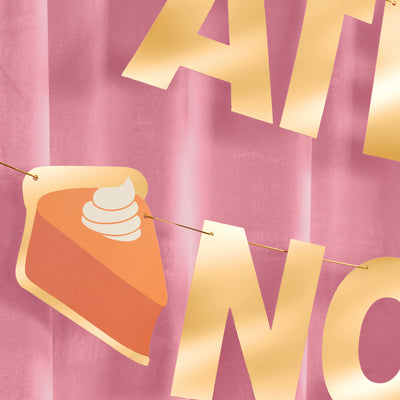 Left No Crumbs Banner - gold foil banner