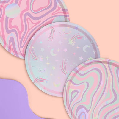 Space Girl Plates - 25 foil paper plates