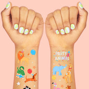 Pawty Animal Tats - 48 foil temporary tattoos
