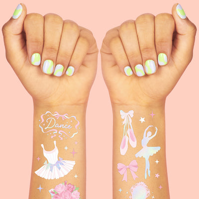 Little Dancer Tats - 50 foil temporary tattoos