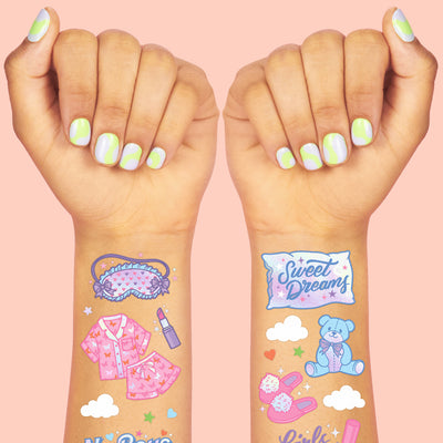 Sleepover Tats - 50 foil temporary tattoos