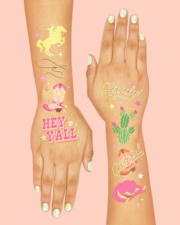Cowgirl Tats - 100 temporary tattoos