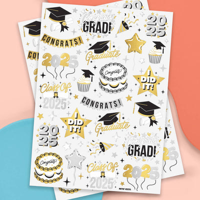 Class of '25 Tats - 48 foil temporary tattoos