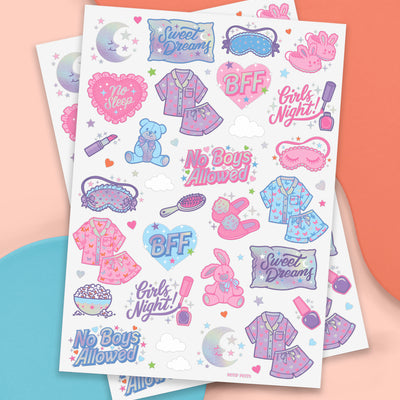 Sleepover Tats - 50 foil temporary tattoos