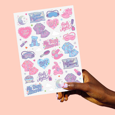Sleepover Tats - 50 foil temporary tattoos