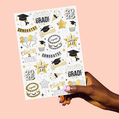 Class of '25 Tats - 48 foil temporary tattoos