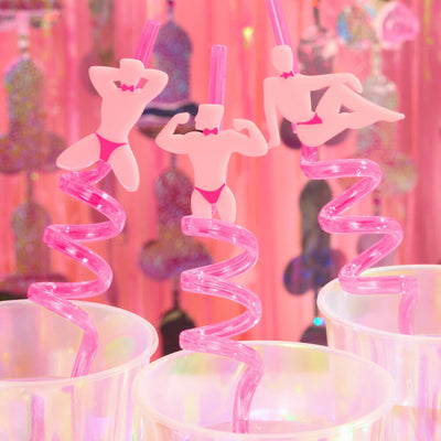 Strip Tease Straws - 12 reusable straws