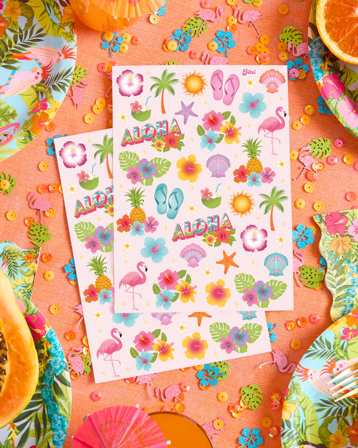 Tropical Tattoos - 74 temporary tattoos
