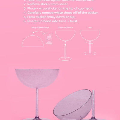 It's Disco, Baby! Coupe Set - 4 plastic glasses