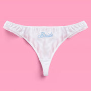 Something Blue Thong - sheer embroidered thong
