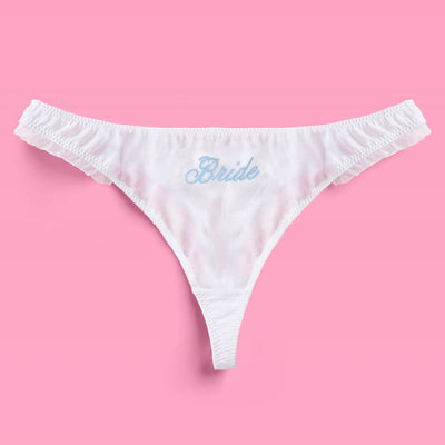 Something Blue Thong - sheer embroidered thong