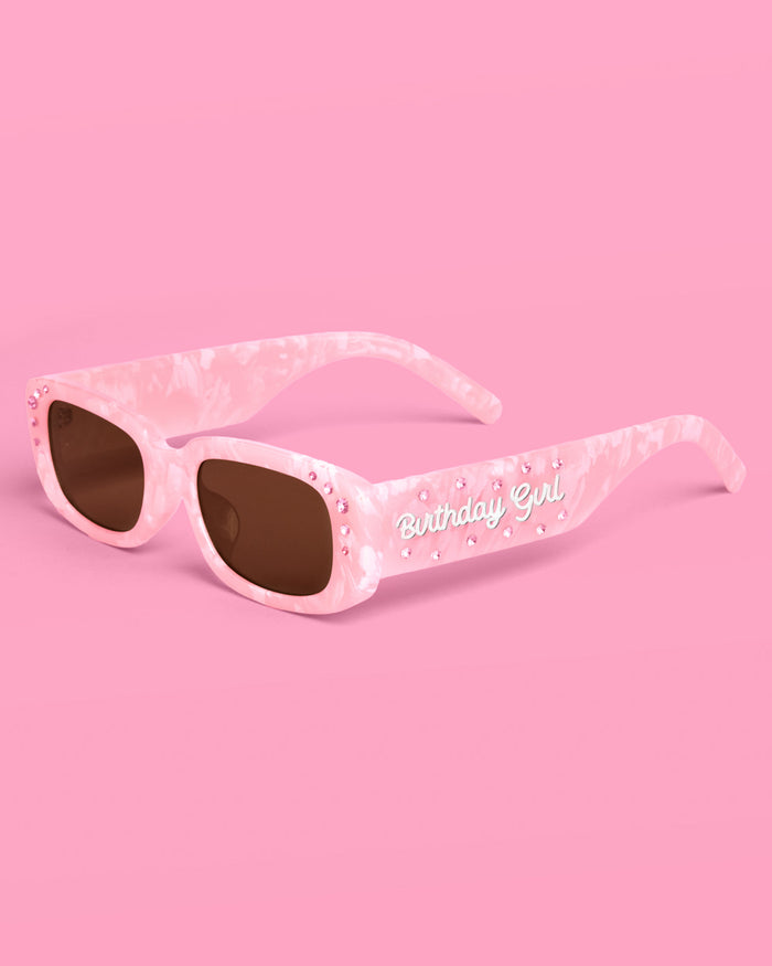 Birthday Girl Sunglasses - marble embossed sunglasses