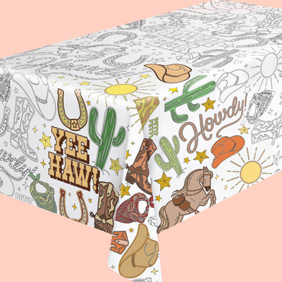 Western Coloring Tablecloth - paper coloring tablecloth