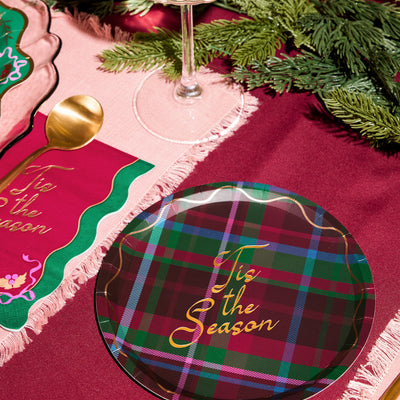 Tis the Season Plate Set - 32 paper plates, 2 sizes