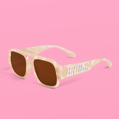 Bride Aviator Sunnies - neutral tortoise sunglasses