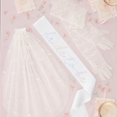 Tying the Knot Pack - sash, veil + gloves