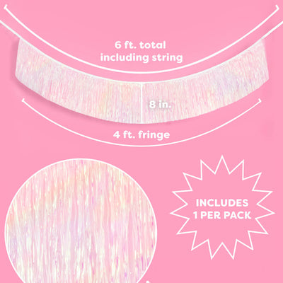 Iridescent Fringe - iridescent foil banner