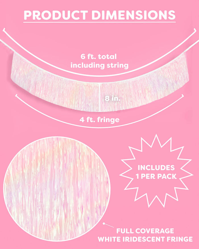 Iridescent Fringe - iridescent foil banner