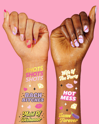 Guess Who Tats - 46 foil temporary tattoos