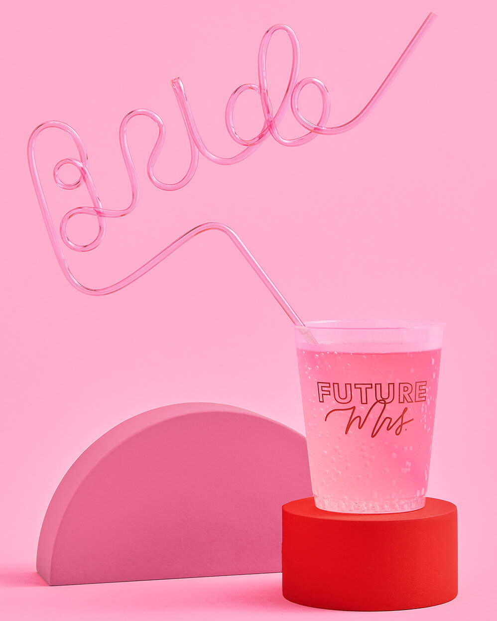 Sippin’ Pretty Straw - XL light pink Bride straw