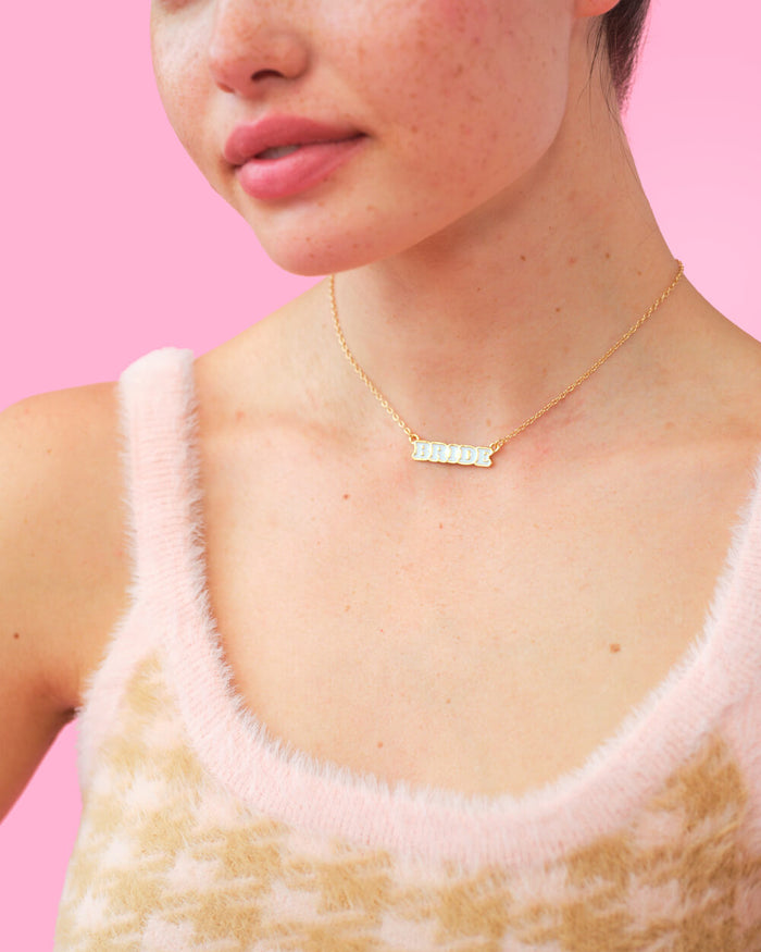 Bride + Babe Pack - 5 enamel necklaces