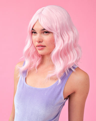 Pretty in Pink Wig - pastel pink wig