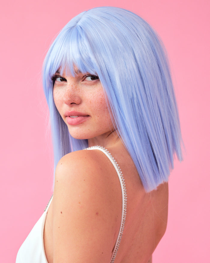 Icy Blue Wig - pastel blue wig