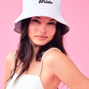 Bride Bucket Hat - embroidered cotton hat