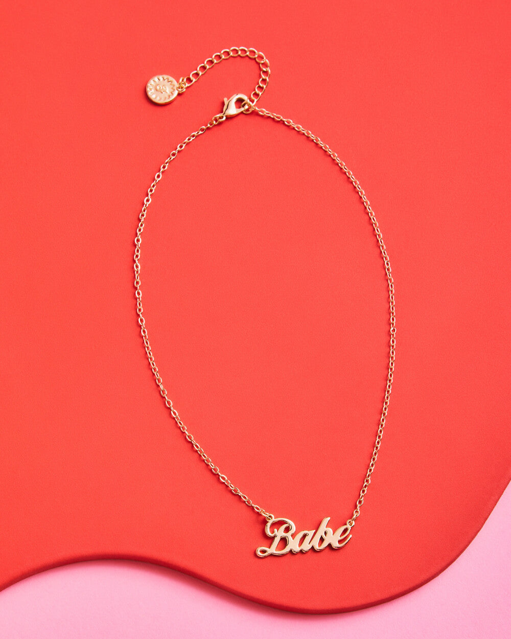 That Babe Necklace - gold nameplate necklace