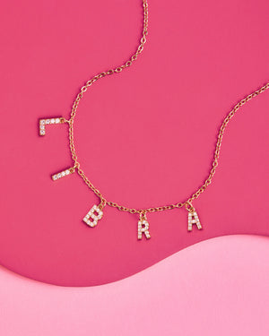 Libra Season Necklace - pave necklace