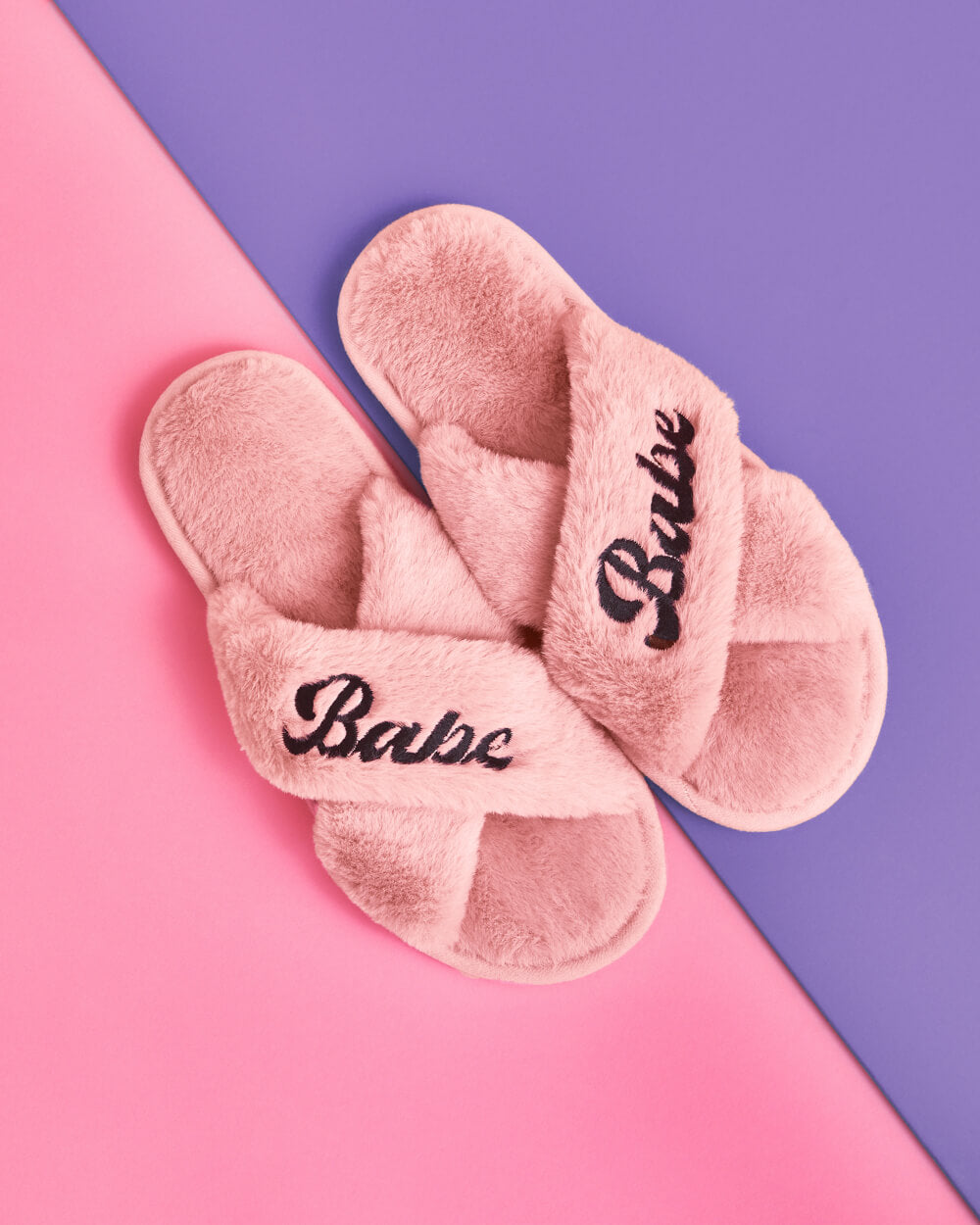 Classic Babe Slippers - pink fur slippers