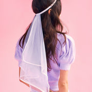 Crystal Crush Veil - rose gold crystal veil