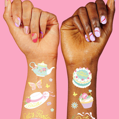 Partea Time Tats - 50 foil temporary tattoos