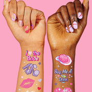 Let's Go Party Tats - 46 foil temporary tattoos