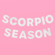 Scorpio Season Banner - silver glitter banner