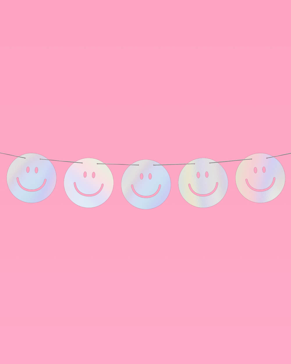 Smiley Header Smiley Banner - iridescent foil banner – xo, Fetti