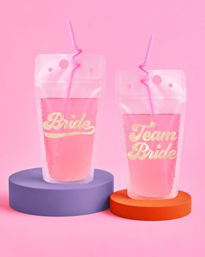 Team Bride Sippers - 16 drink pouches